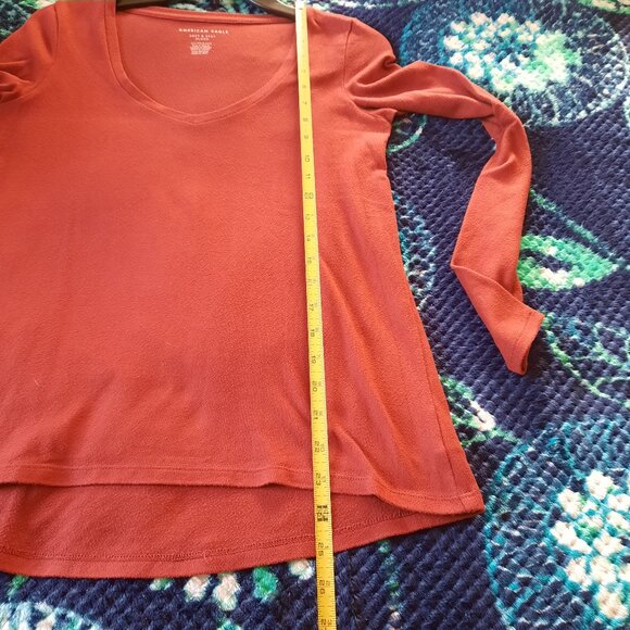 AMERICAN EAGLE Soft & Sexy Plush Long Sleeve Sweater Top - Brown, Size XS - Picture 14 of 16